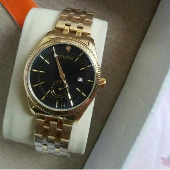 Mens Watches Top Brand Luxury CHENXI Golden Watch - Picture 6 of 8